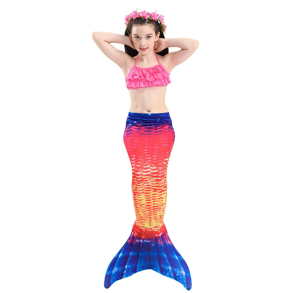 Girls Princess Bikini Swimsuit 7 with Tiered Top
