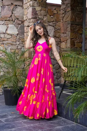 Gravity pink Viscos silk dress