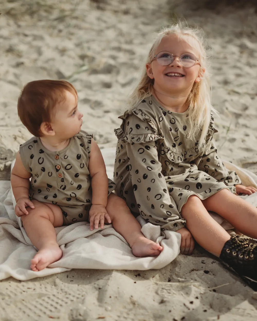 Grey Equestrian Print Dress