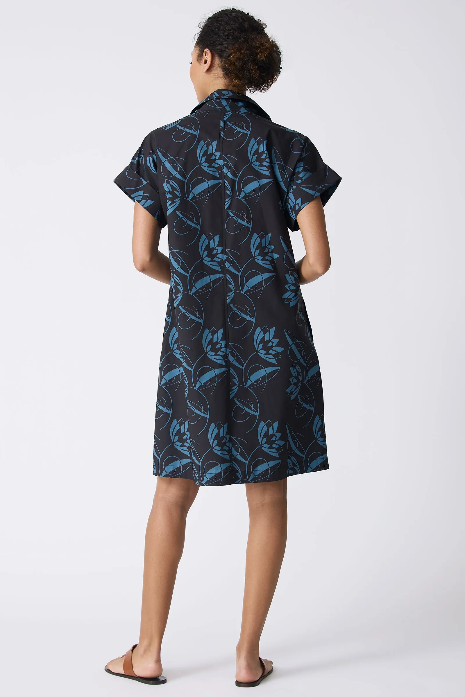 Holly Kimono Dress - Lotus Print