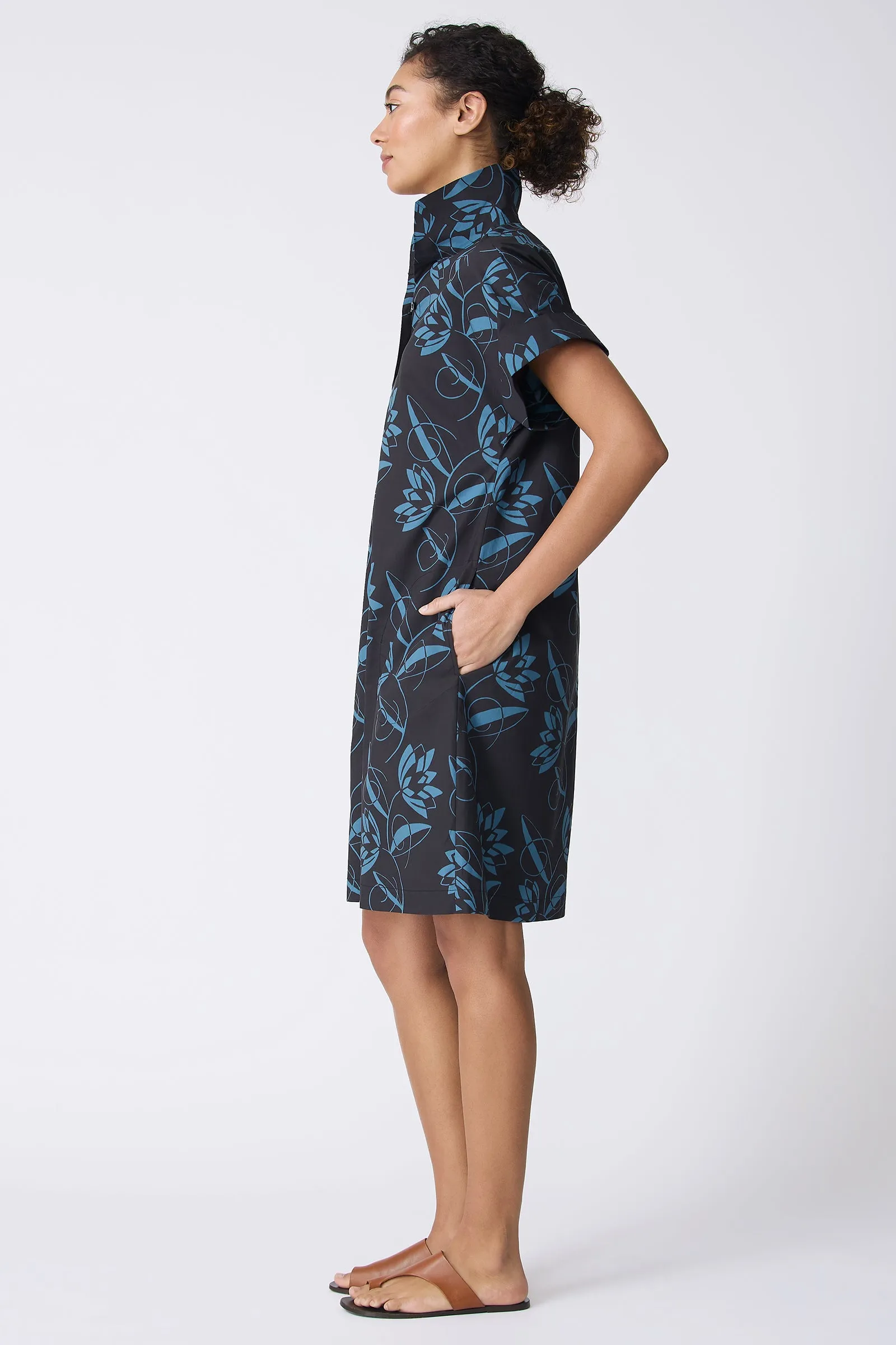 Holly Kimono Dress - Lotus Print