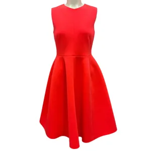 Honor Neon Orange Neoprene Jewel Neck Dress