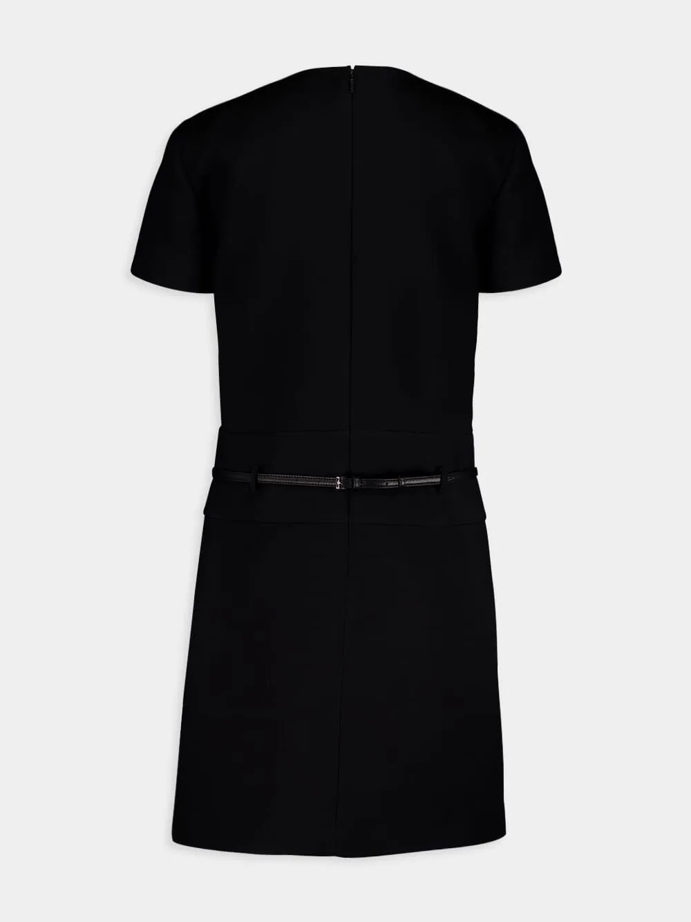 Horsebit-Detail Wool Silk Minidress