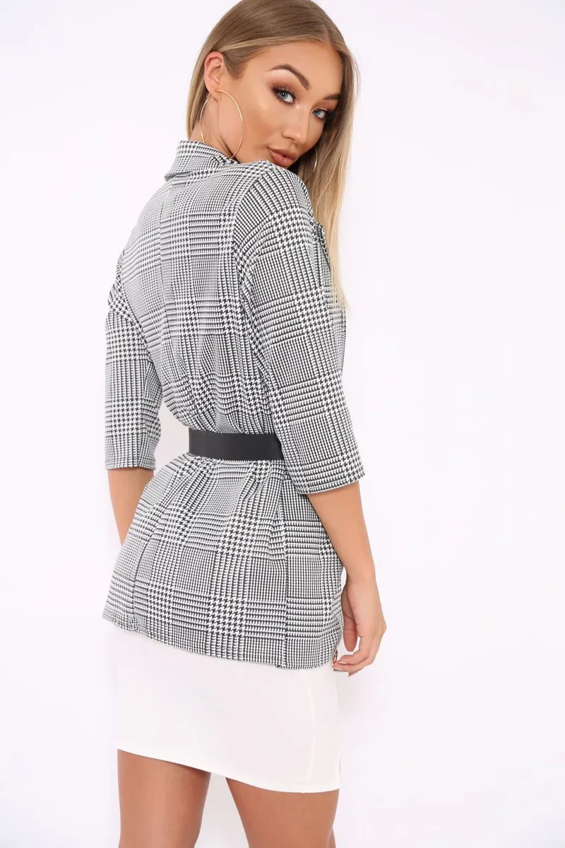 Hounds-tooth Blazer - Karrie