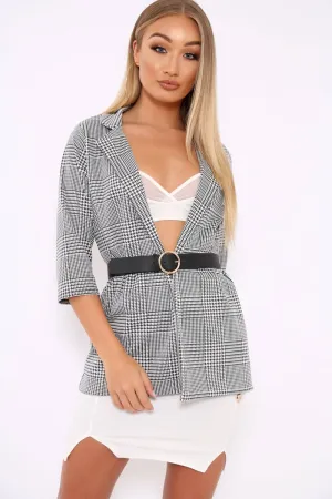 Hounds-tooth Blazer - Karrie