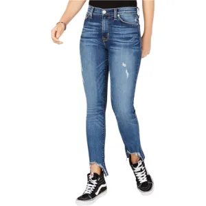 Hudson Womens Barbara  distressed Raw Hem Skinny Fit Jeans Style # WHAR407DLQ