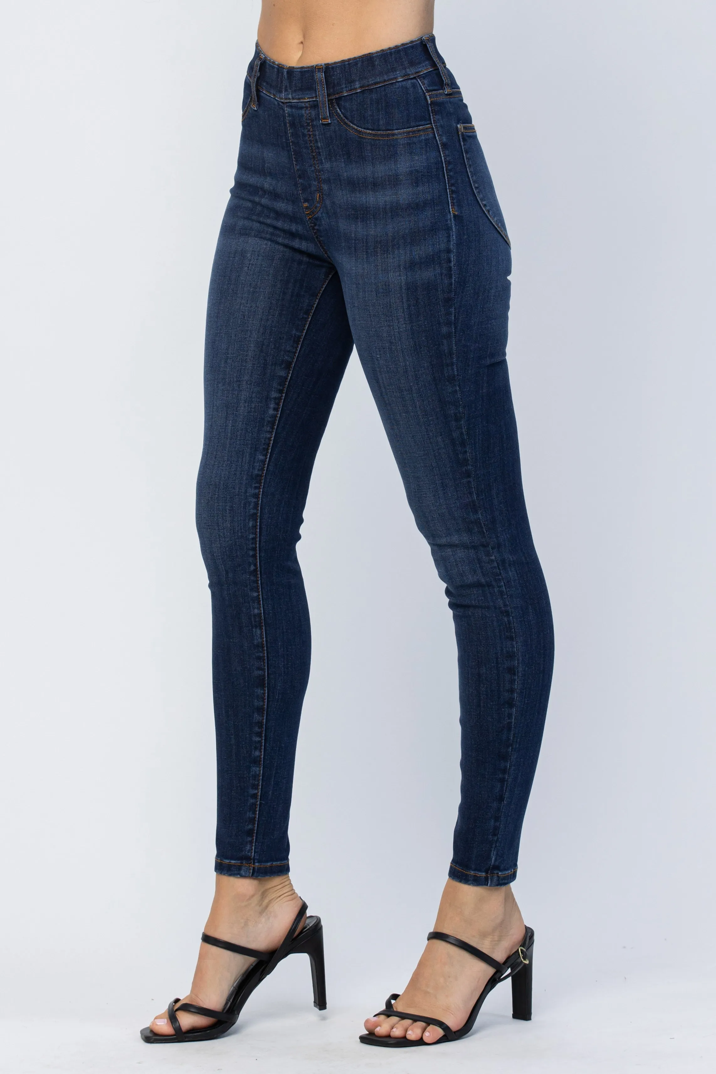 HW PULL ON SKINNY W/ PATCH POCKETS - JUDY BLUE