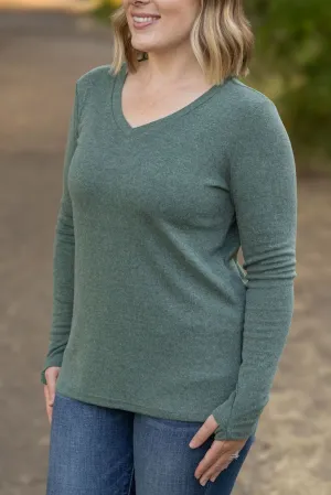 IN STOCK Leah Long Sleeve Top - Light Green FINAL SALE