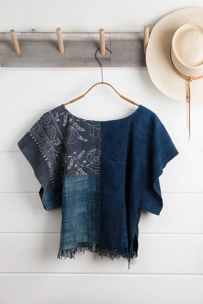 Indigo Blocked Top