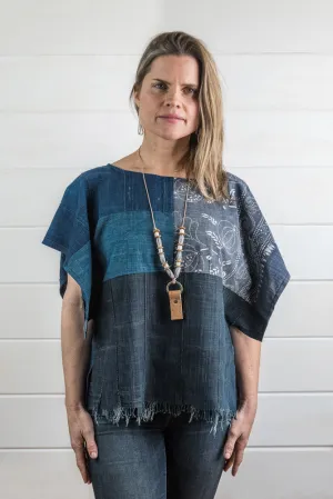 Indigo Blocked Top
