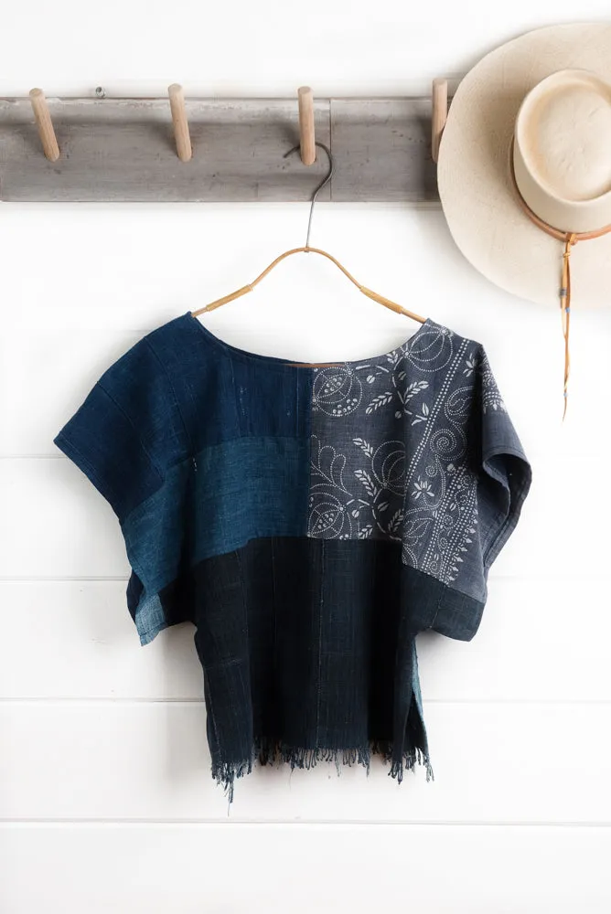 Indigo Blocked Top