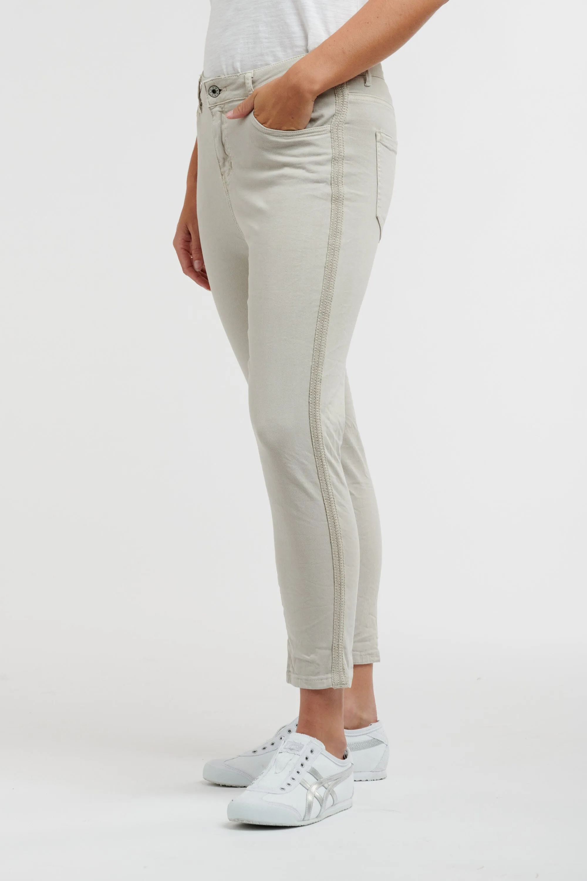 ITALIAN STAR Chain Jeans - Beige