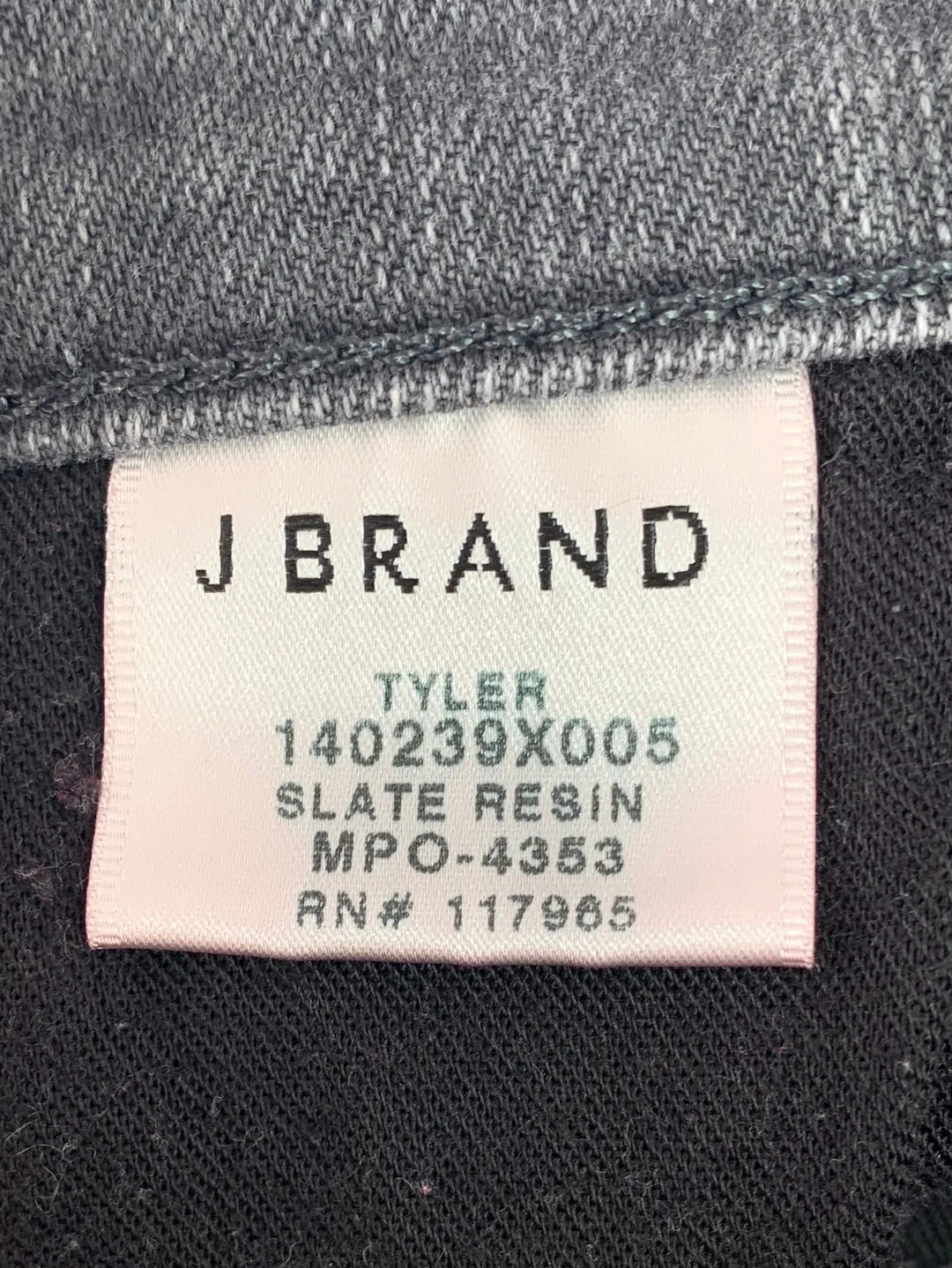 J BRAND slate resin gray Tyler Slim Fit Denim Jeans - 33