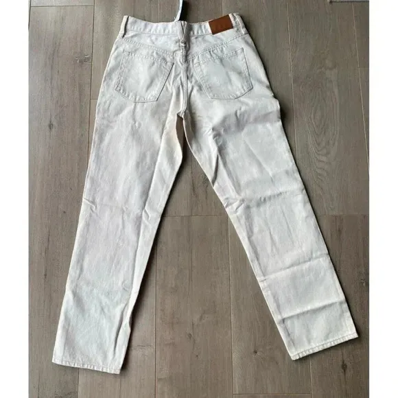 J. Crew Slouchy Cream Jeans Boyfriend Fit Denim Cotton Womens 25 Natural Ecru