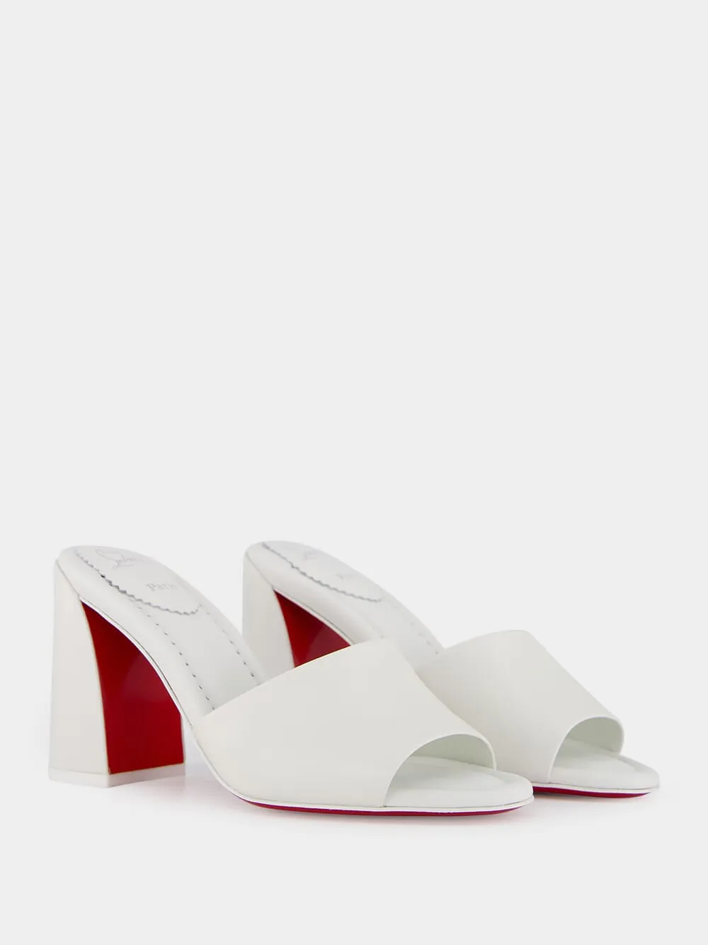 Jane 85 mm White Mules