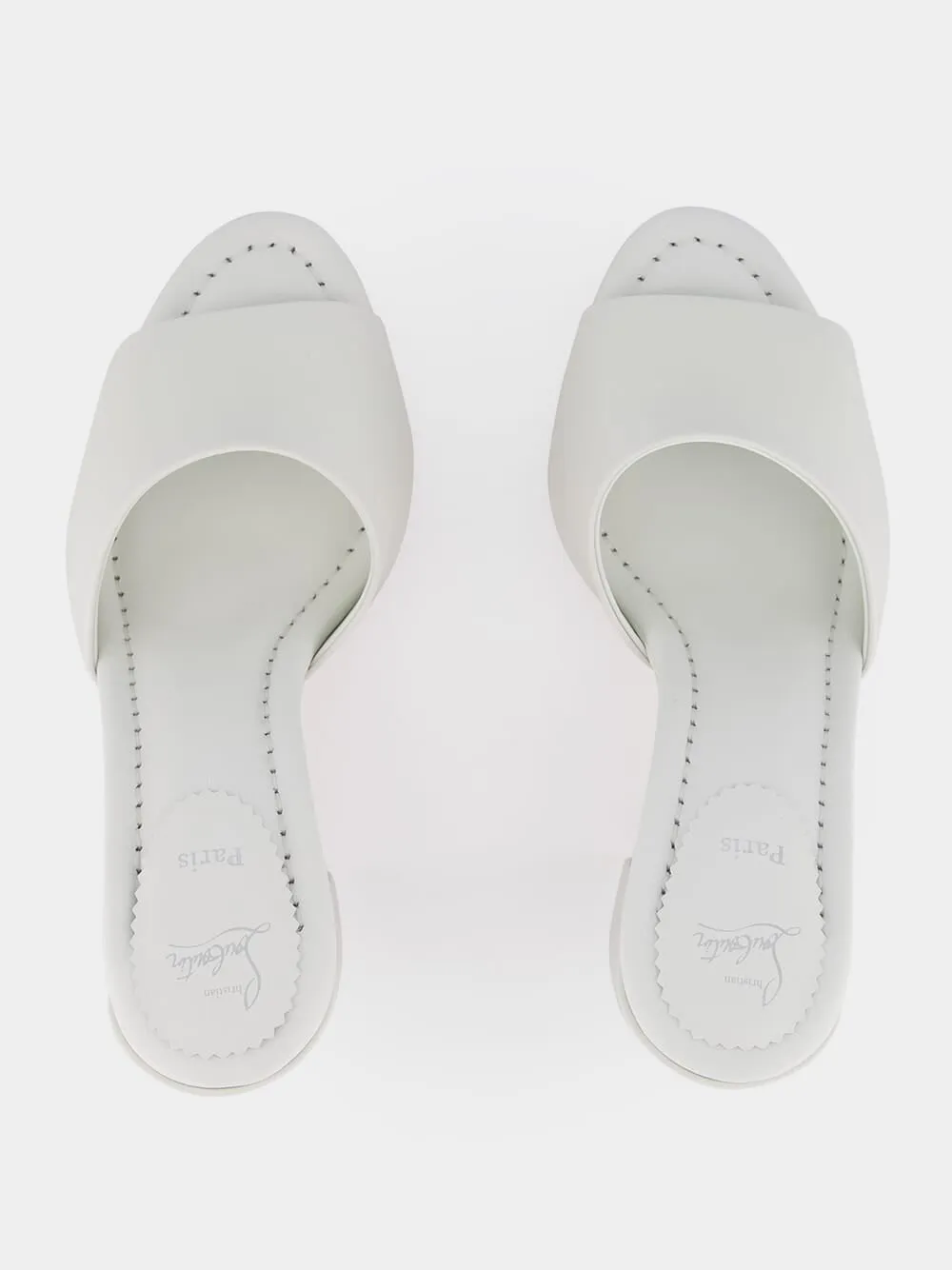 Jane 85 mm White Mules