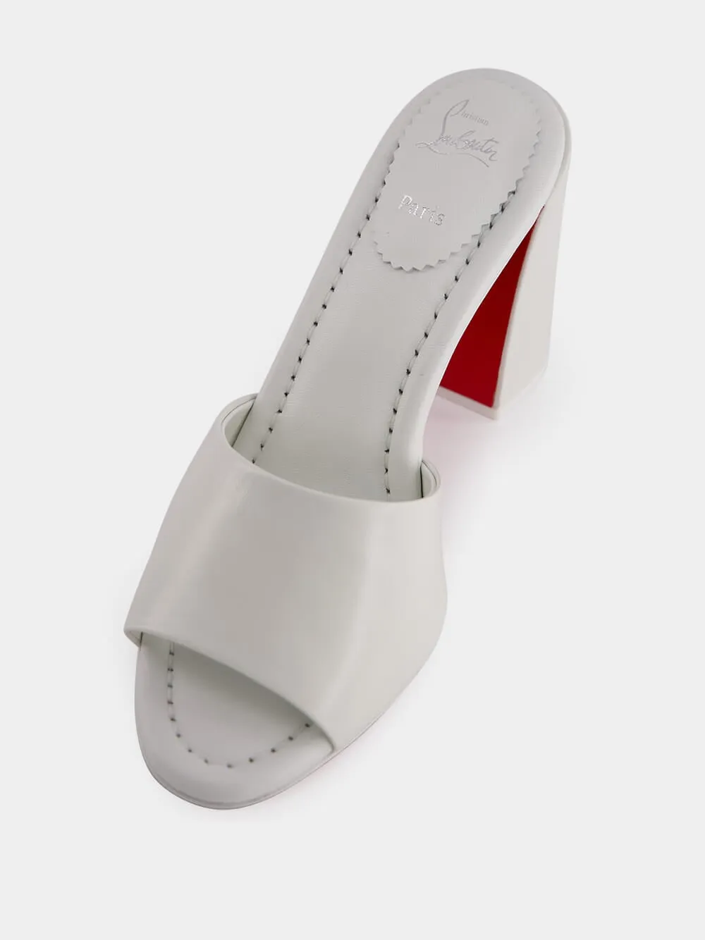 Jane 85 mm White Mules