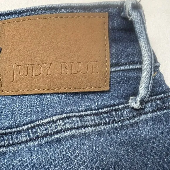 Judy Blue  Straight Fit Jeans Jb82464md Women's Size 7/ 28 Raw Hem Blue Color