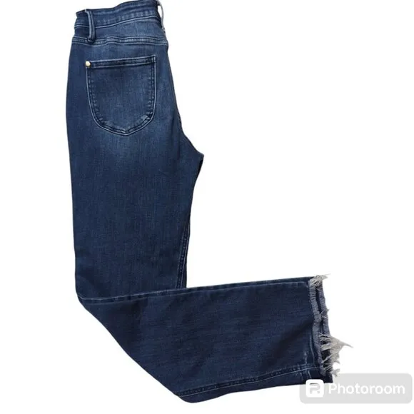 Judy Blue  Straight Fit Jeans Jb82464md Women's Size 7/ 28 Raw Hem Blue Color