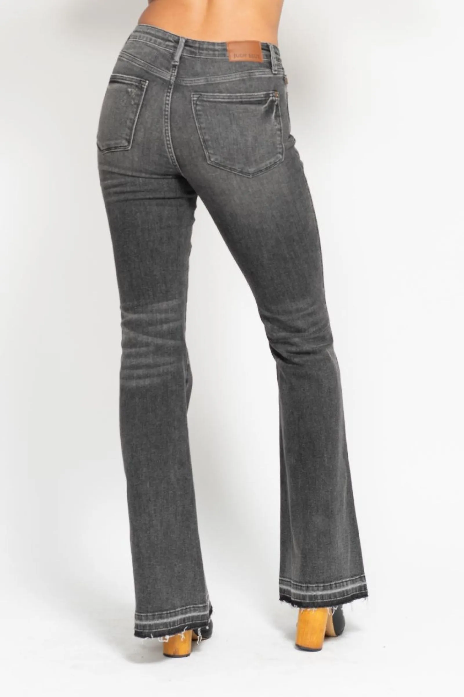 Judy Blue Tummy Control Release Hem Flare Jeans