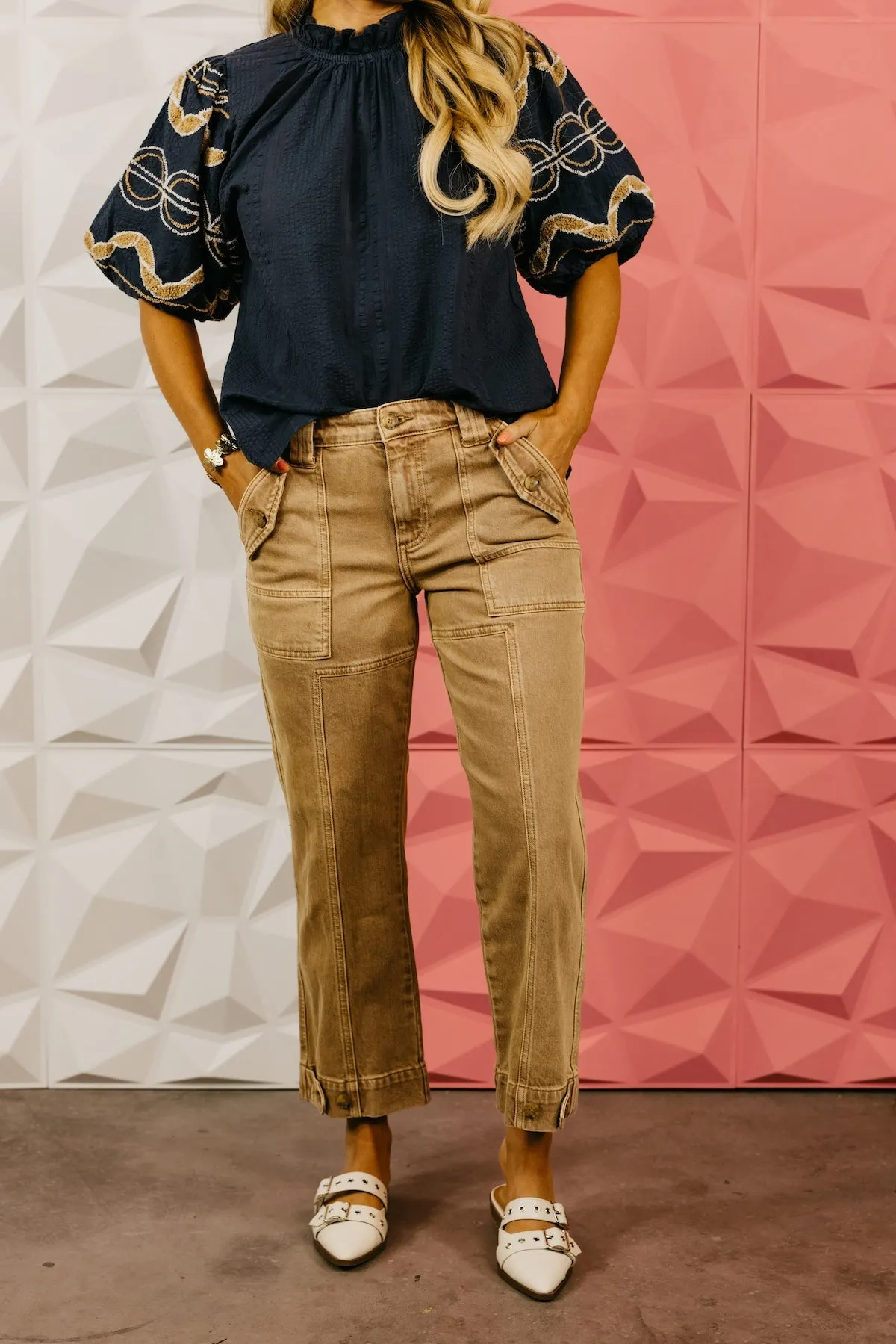 Kan Can Denim | Slim Straight Cargo Denim - KC9423TA