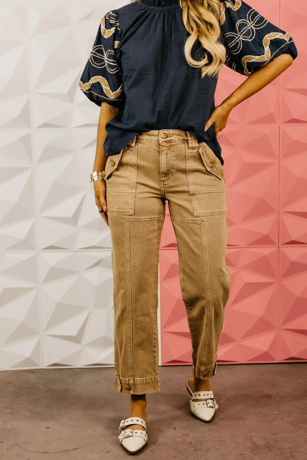 Kan Can Denim | Slim Straight Cargo Denim - KC9423TA