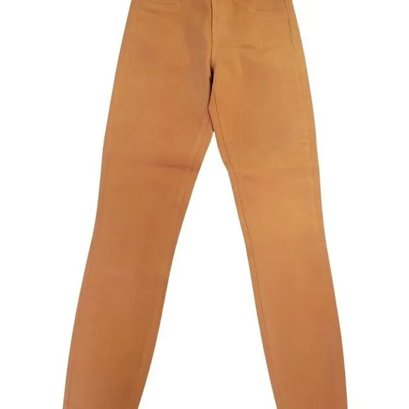 L'AGENCE Margot High Rise Skinny Jeans Coated Hazelnut Color Stretchy Size 24