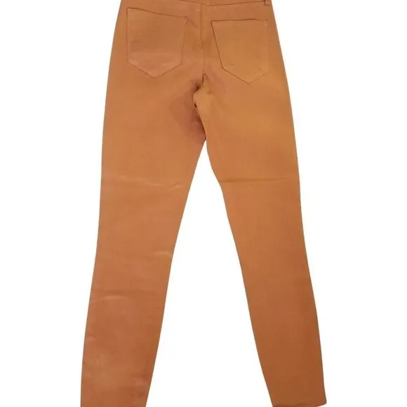 L'AGENCE Margot High Rise Skinny Jeans Coated Hazelnut Color Stretchy Size 24