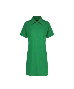 LE SONNET Terry Zip-Up Dress - Green