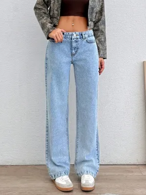 Light Mist Straight-Leg Denim