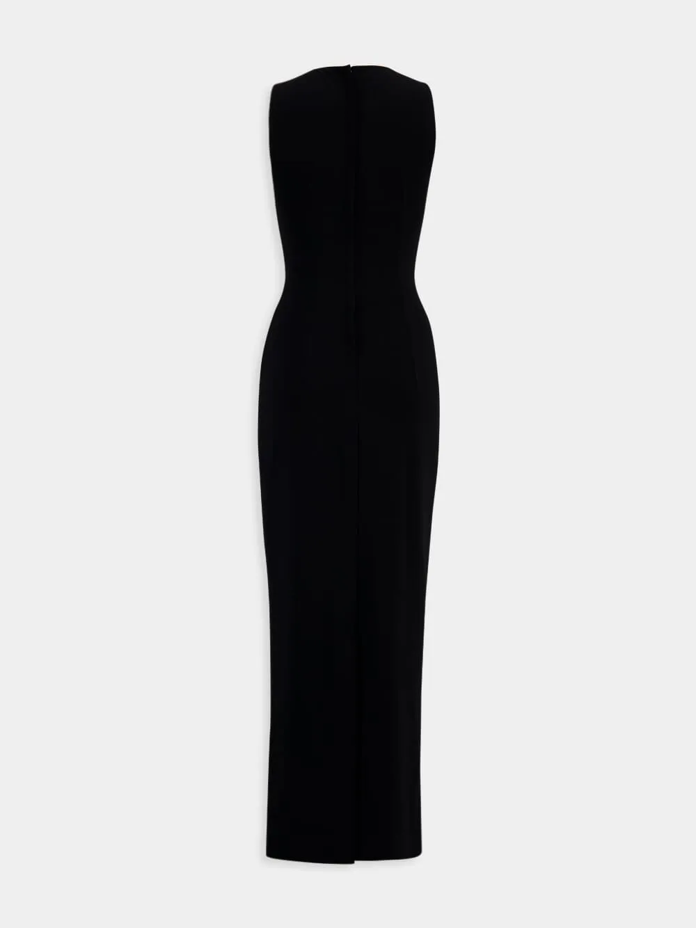 Logo-Plaque Sleeveless Midi Dress