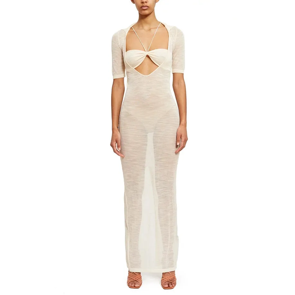 Long Dress Sexy See Through Maxi Gown