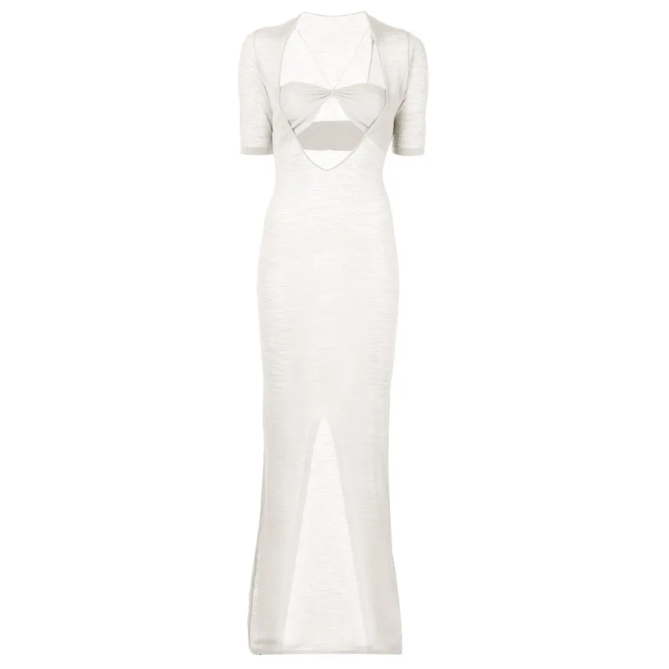 Long Dress Sexy See Through Maxi Gown