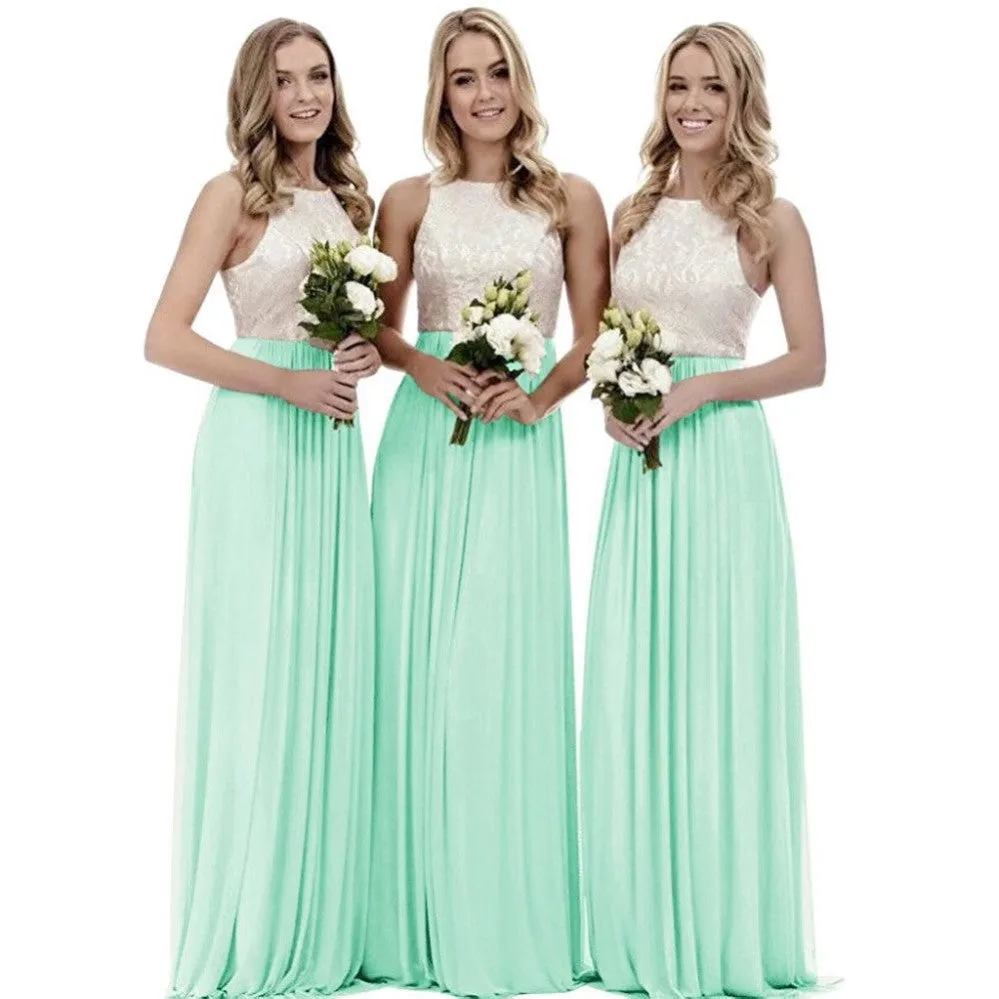Long Lace Bridesmaid Dress Wedding Guest Dress Lace Gown A Line Prom For Women