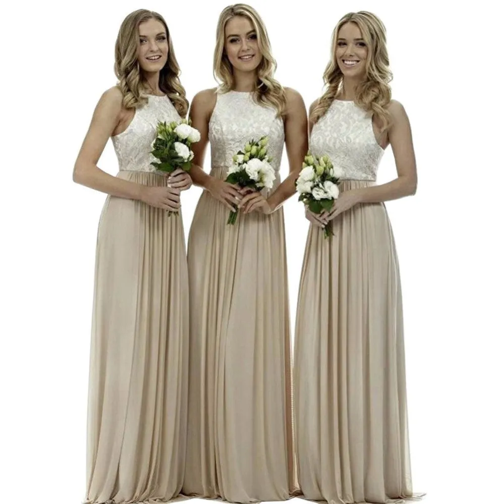 Long Lace Bridesmaid Dress Wedding Guest Dress Lace Gown A Line Prom For Women