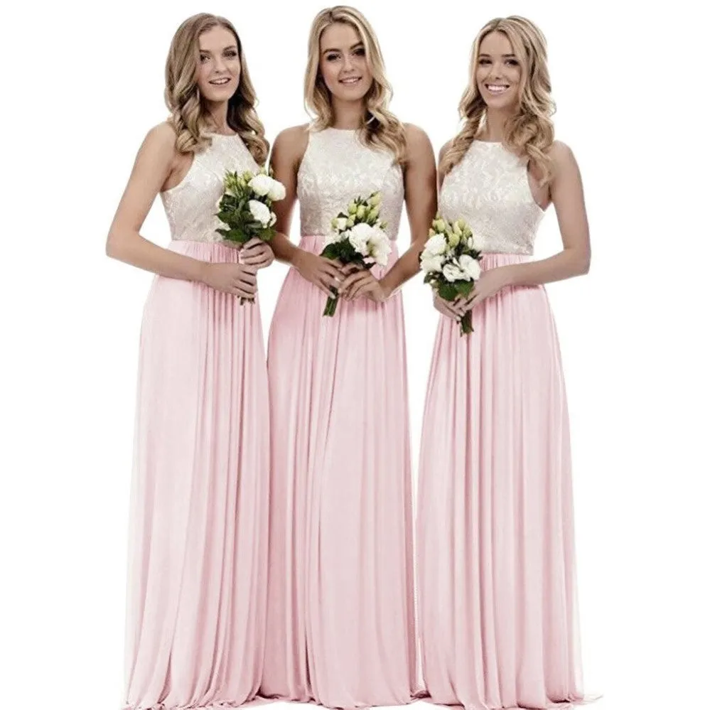 Long Lace Bridesmaid Dress Wedding Guest Dress Lace Gown A Line Prom For Women