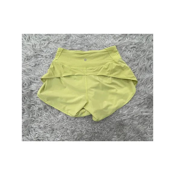 Lululemon Run Off Route High Rise Short 4&quot; Lemon Vibe Sz 4