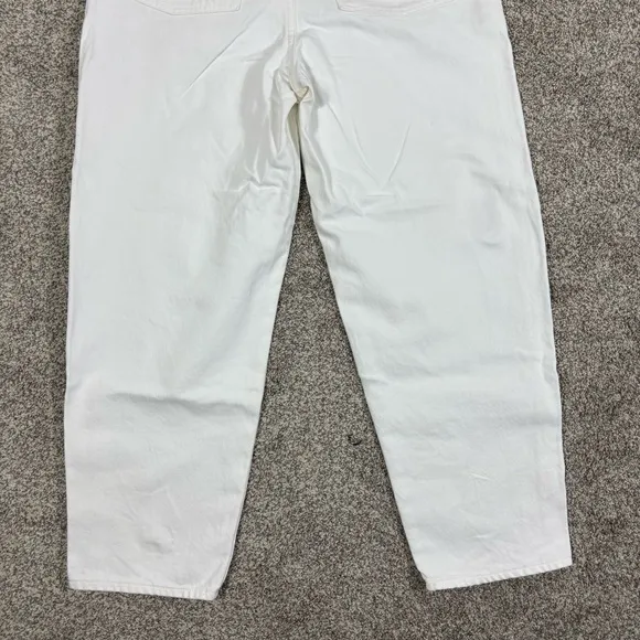 Madewell Balloon White Denim Button Fly Jeans Size 28