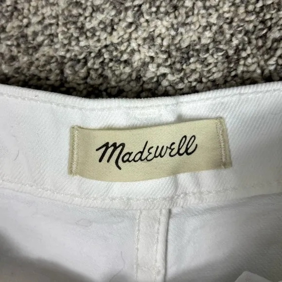 Madewell Balloon White Denim Button Fly Jeans Size 28