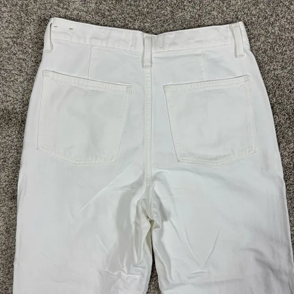 Madewell Balloon White Denim Button Fly Jeans Size 28
