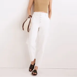 Madewell Balloon White Denim Button Fly Jeans Size 28