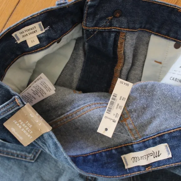Madewell NWT The Perfect Jean Shorts 31 12