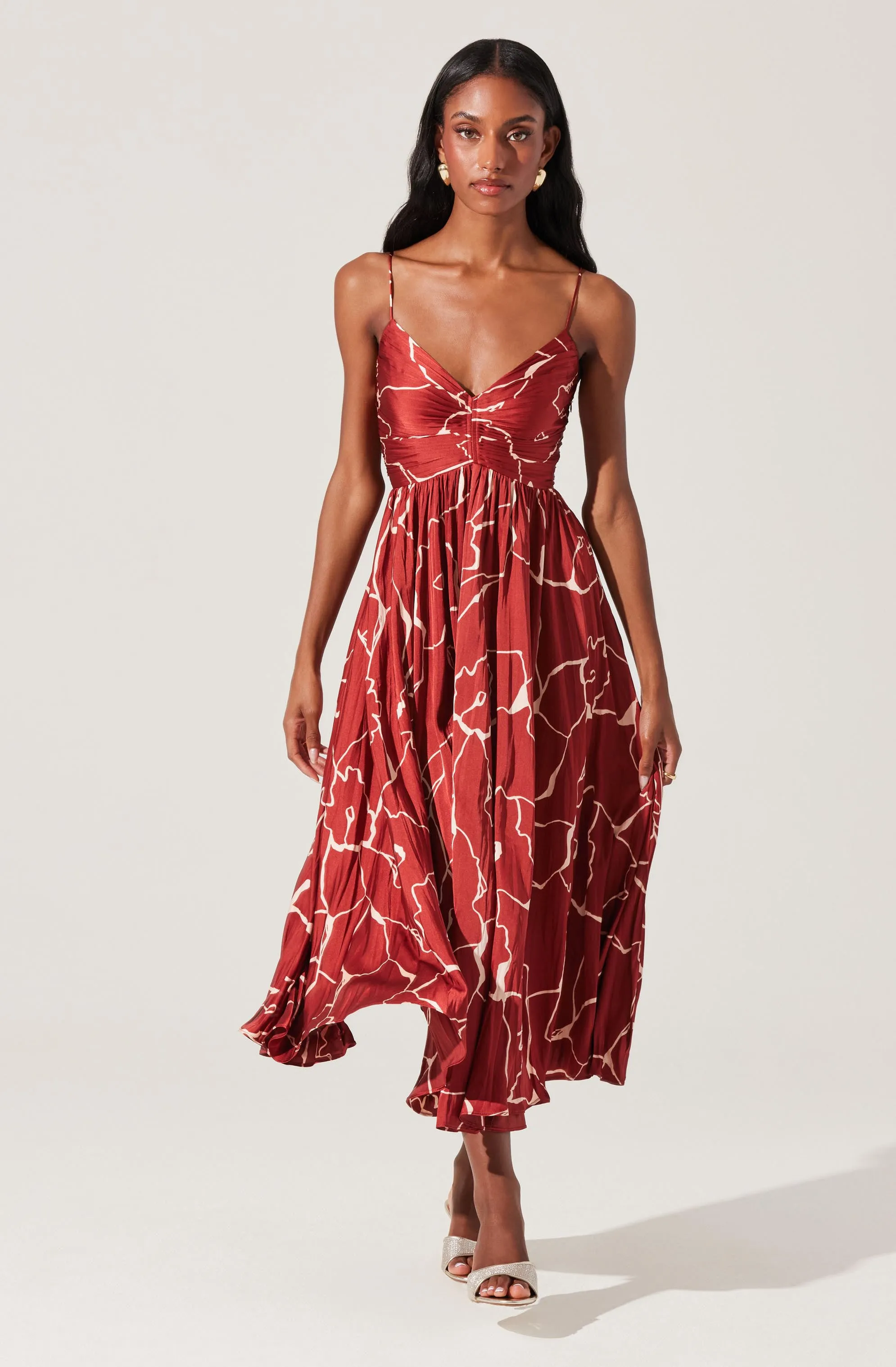 Maeve Pleated Midi Dress
