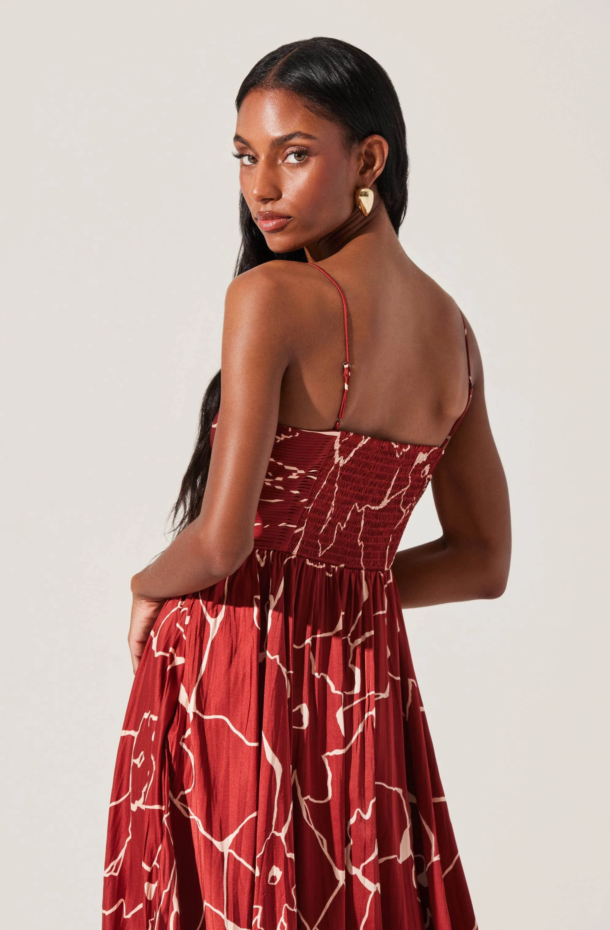 Maeve Pleated Midi Dress