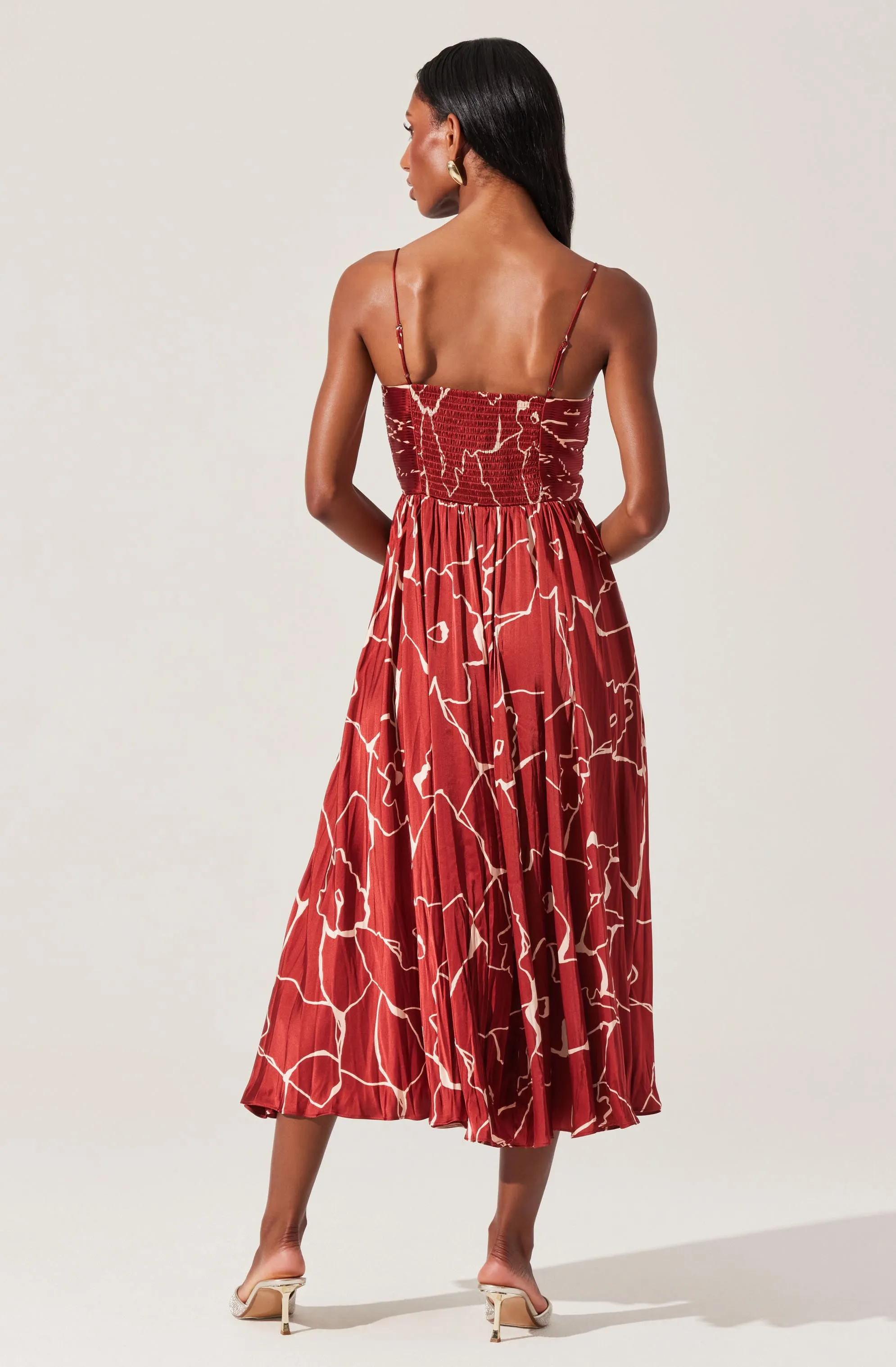 Maeve Pleated Midi Dress