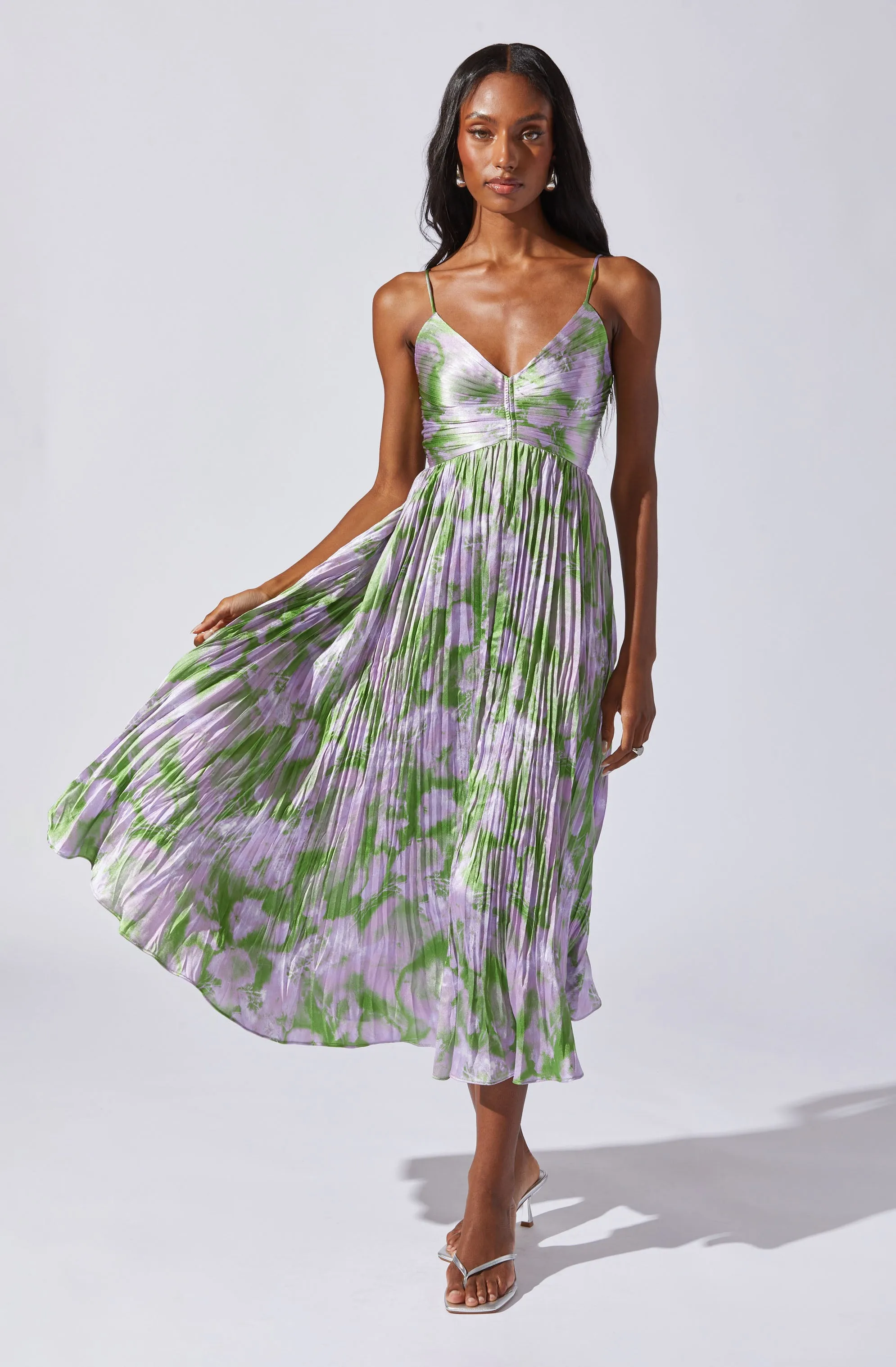 Maeve Pleated Midi Dress