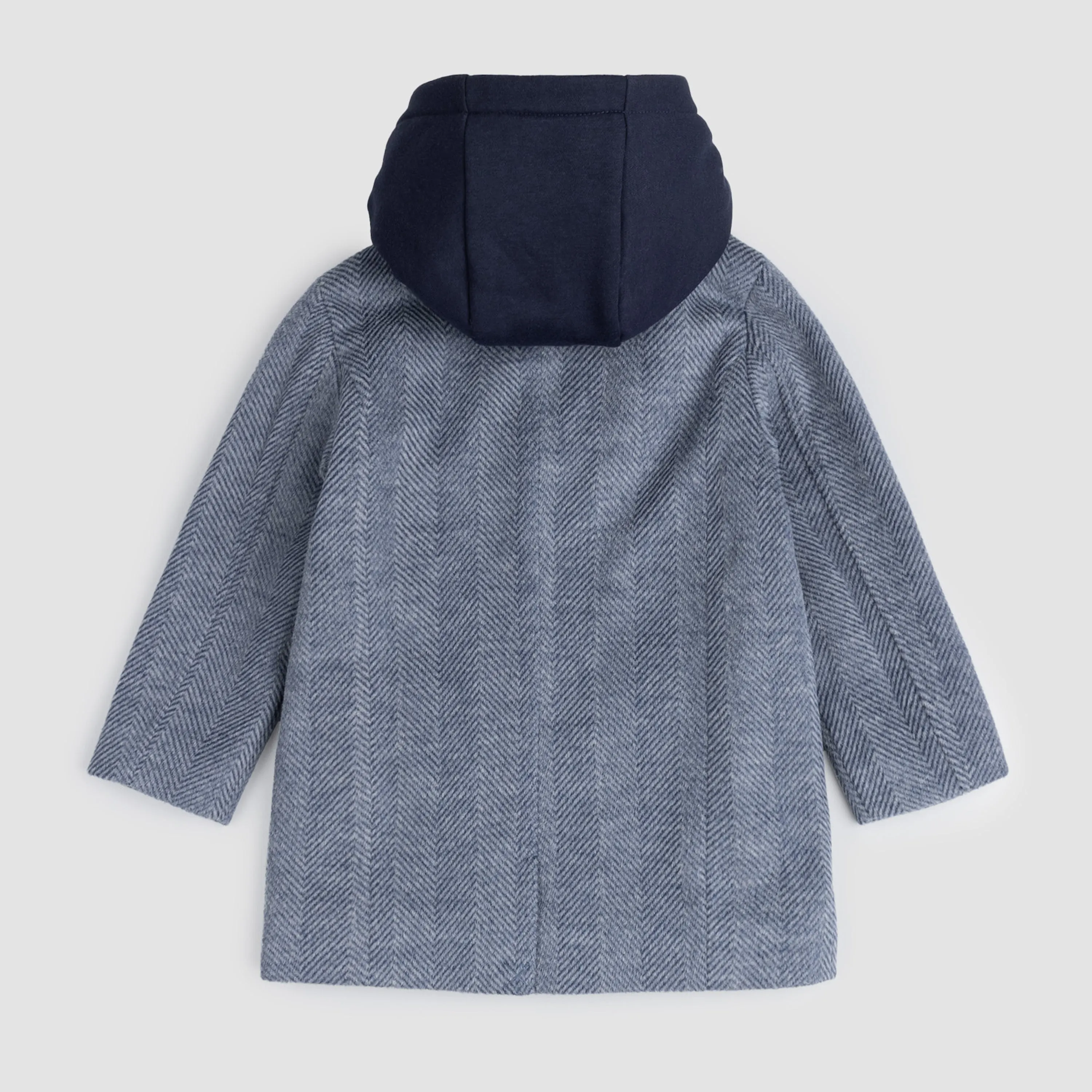 Manteau à capuche bleu marine
