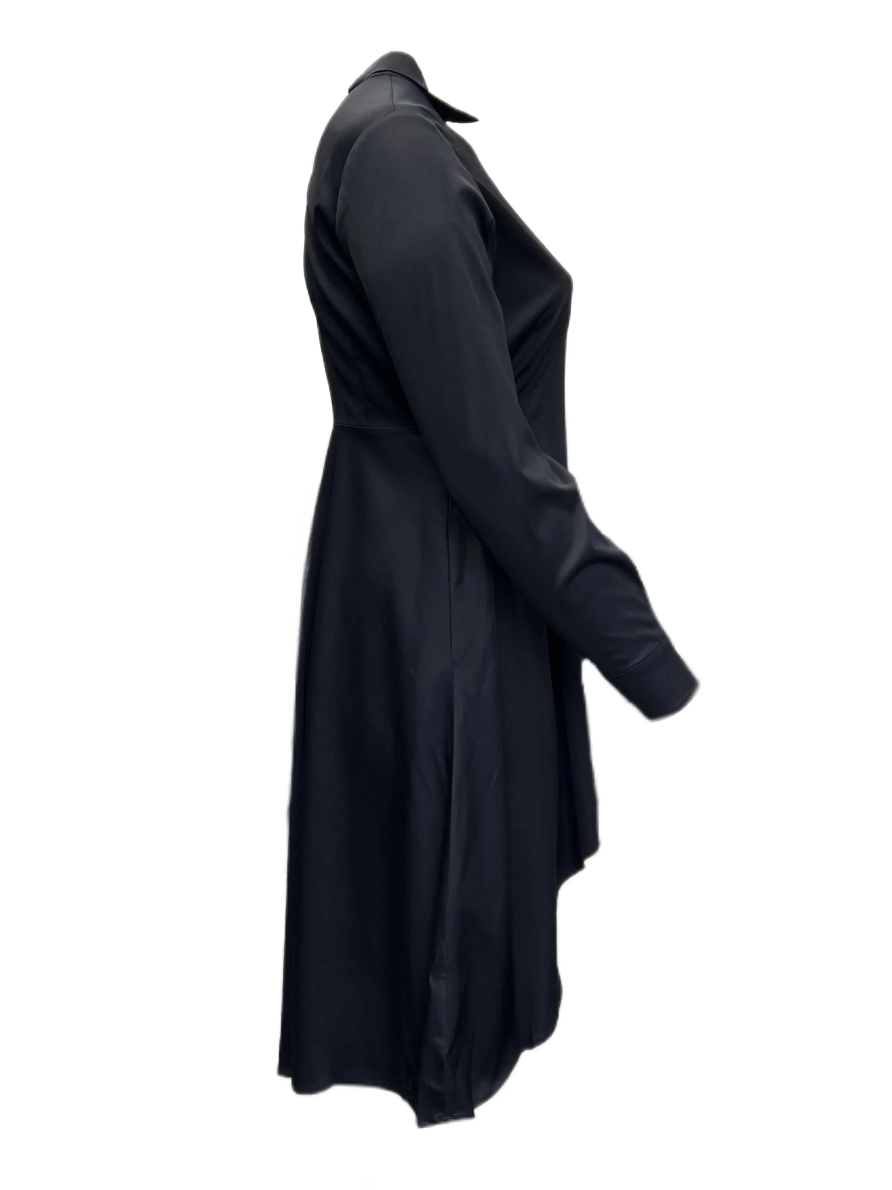 Marina Rinaldi Women's Nero Decaedro Button Down Shirt Dress Size 12W/21