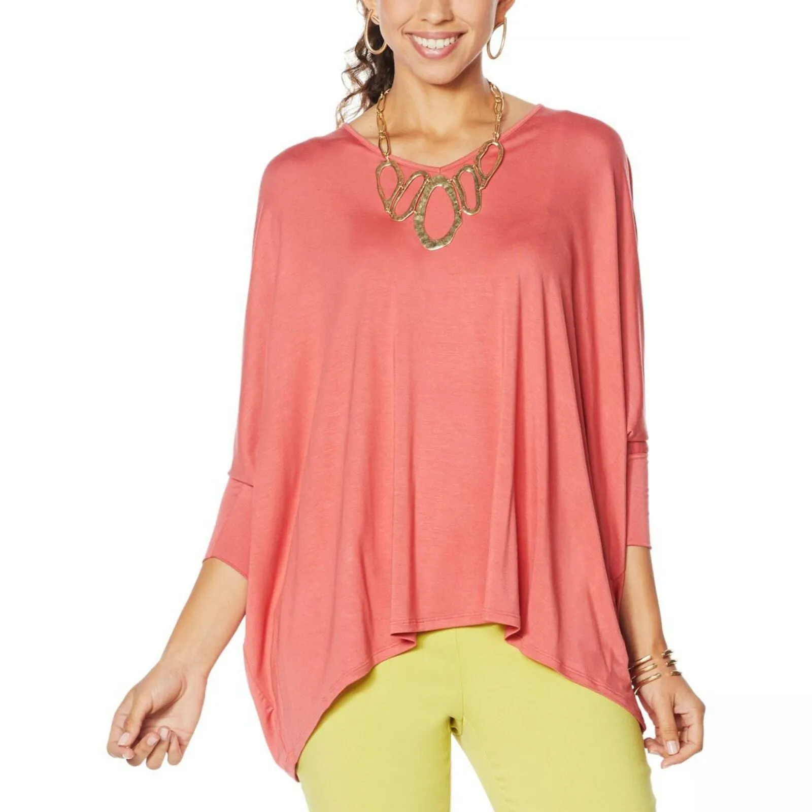 MarlaWynne WynneLayers Women's V-Neck Boxy Knit Top