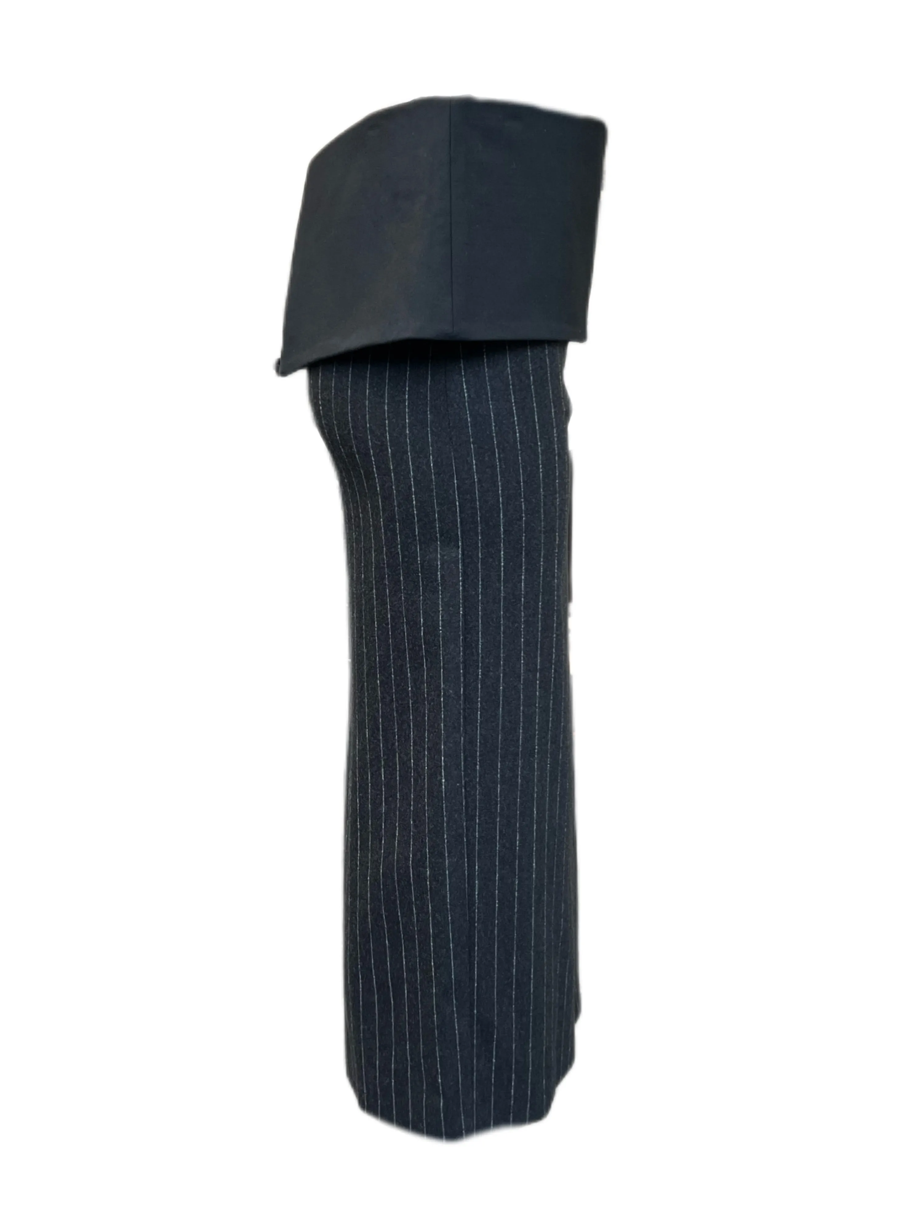 Max Mara Women's Dark Grey Napoli Striped Dress Size 4 NWT